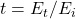 t = E_t / E_i
